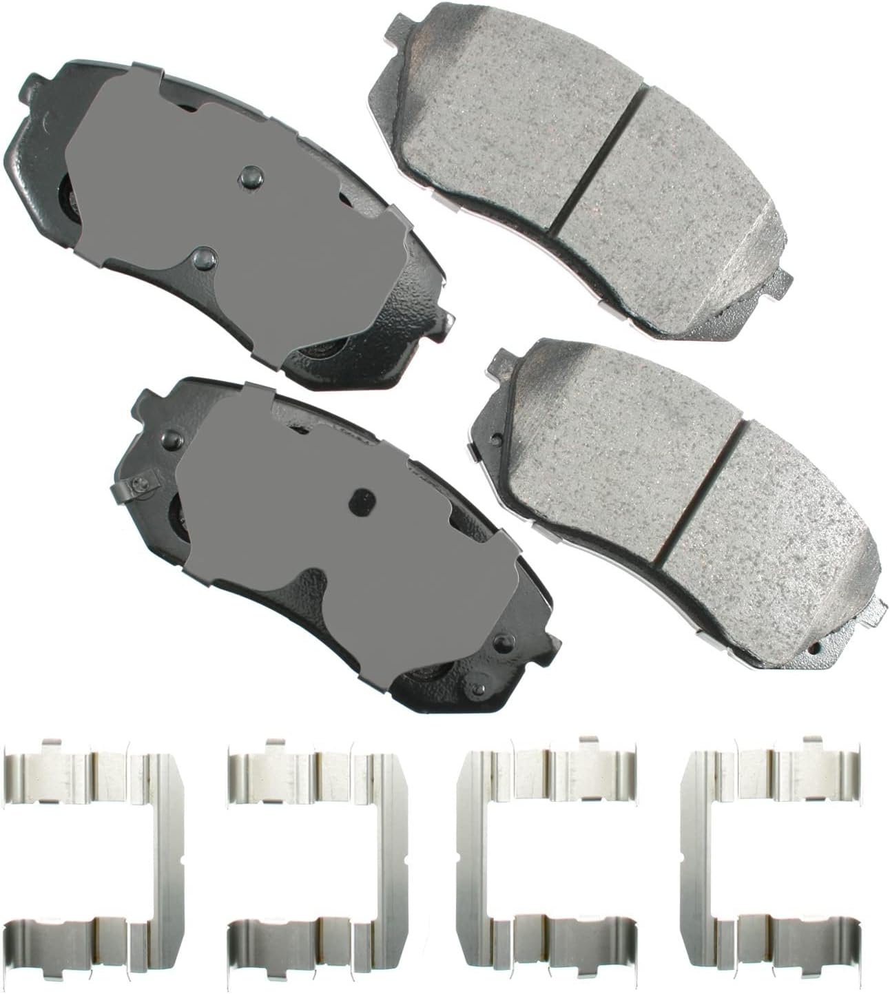 Akebono ACT1295 Proact Ultra Premium Ceramic Disc Brake Pad kit , GREY
