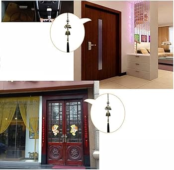 Alvinlite Campanelli Eolici In Metallo Bronzo – Feng Shui Con Tetto Esagonale E Elefante – Portafortuna Per Giardino E Terrazzo