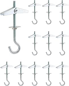 Guangyuan 8er Set Federklappdübel M4x90mm | Deckenhaken Für Gipskarton | Bis 10kg Traglast