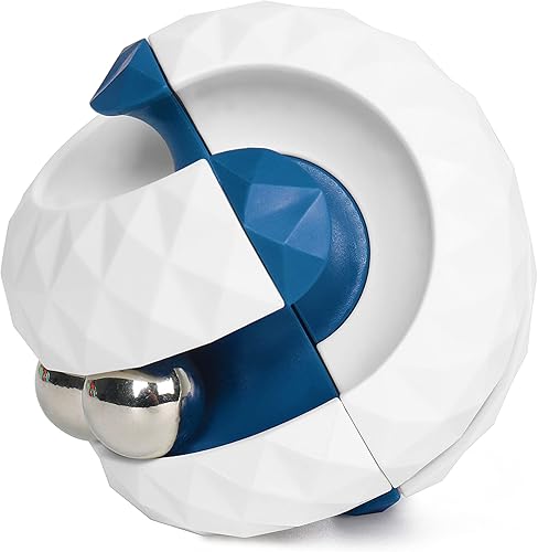Juguete de bola órbita blanca, juguete giratorio en la parte superior del cubo giratorio, bola de laberinto de cuentas de cubo giratorio como regalo