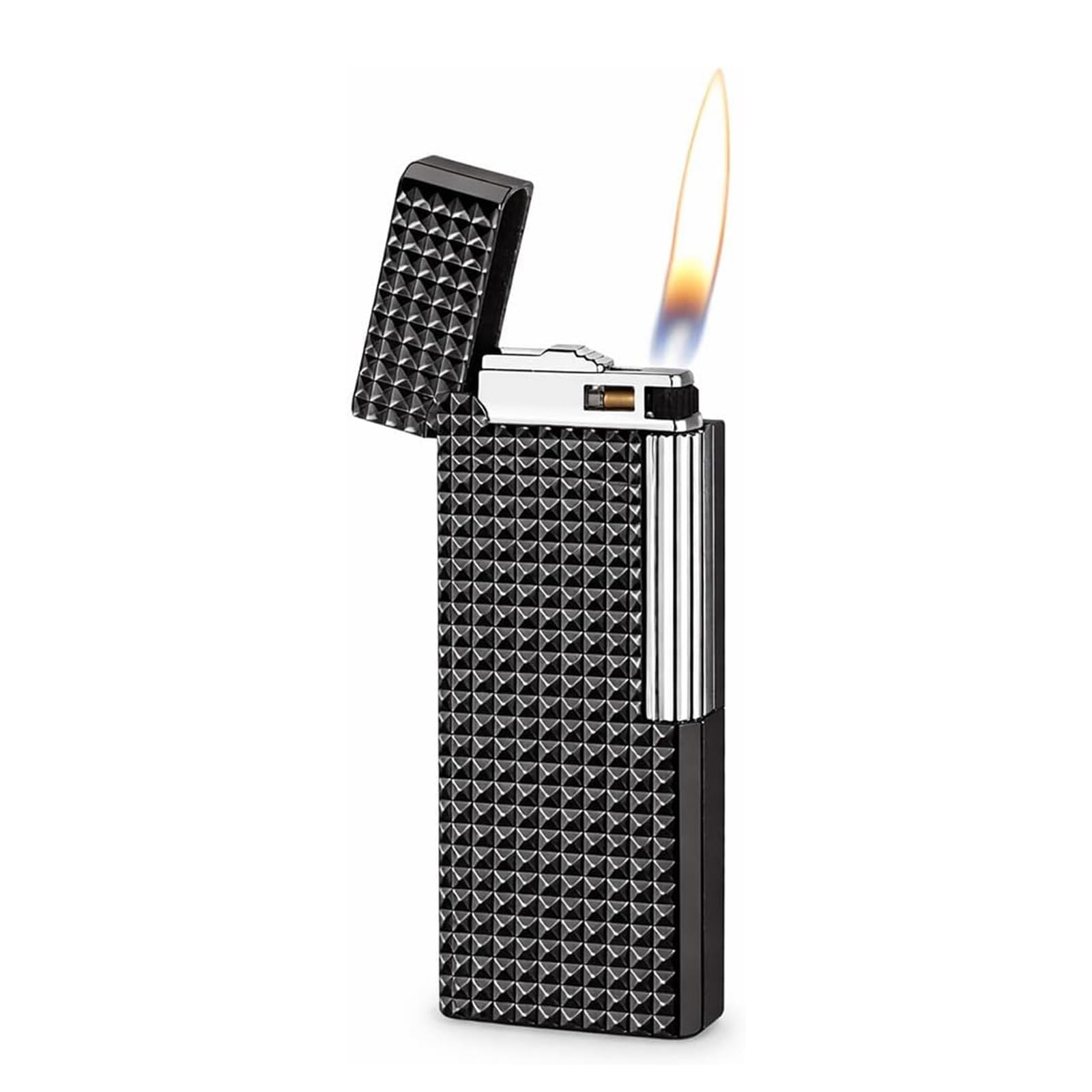 Ultra-Thin Metal Windproof Lighter — Ideal for BBQs, Candles, Outdoors, and Men's Gifts(C)