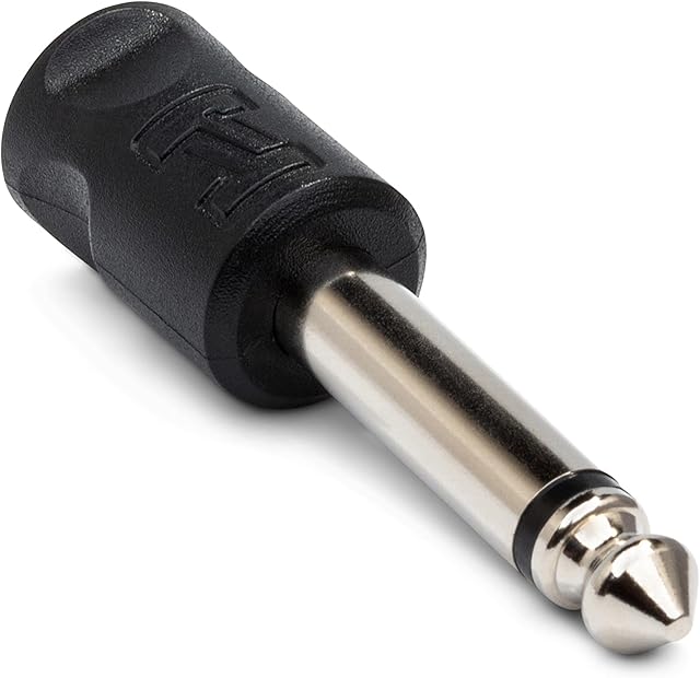 Hosa GPM179 Adaptor 3.5 MM TRS to 1/4 in TS Black