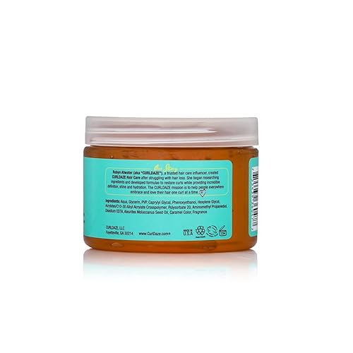 Miniatura 7 de Curldaze Gel de brillo brillante con aceite de Kukui, vitaminas A, C y E, define los rizos en torsiones, trenzas, lavado y marcha, controla el
