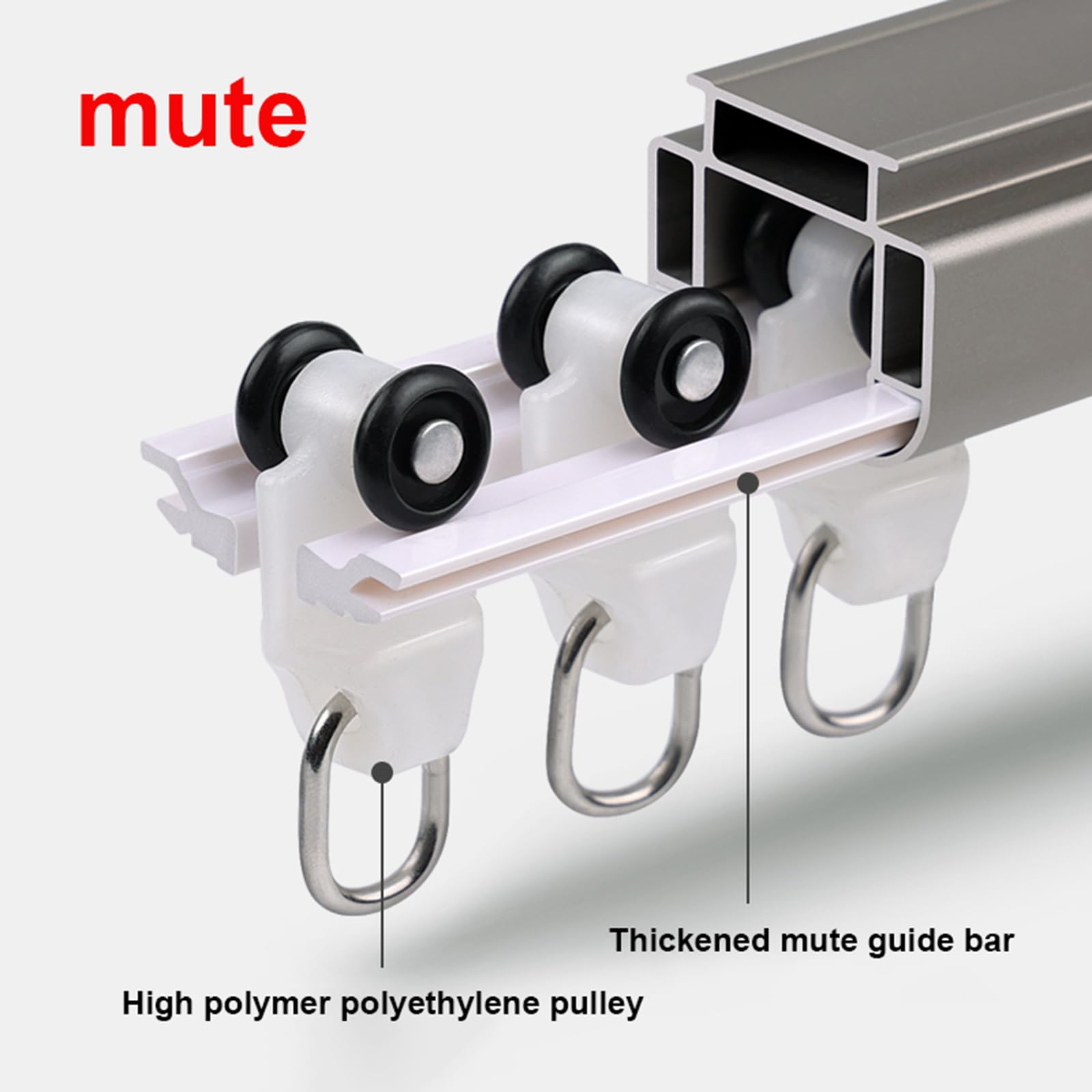 Sufitowy cichy krzyż aluminiowy karnisz cichy karnisz karnisz kompletny akcesoria do salonu sypialni oddzielenie pokoju