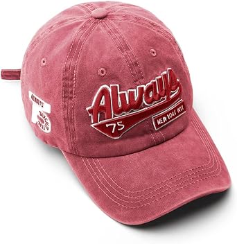 Baseball Cap Always 75 NEW YORK City Embroidered Washed Baseball Hat Adjustable Vintage Dad Hat
