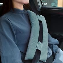 Seat Belt Pillow for Mastectomy Post-Surgery, Heart Surgery Recovery Support Cushion Pad, Soft Auto Seat Belt Cover for Chest Chemo Port Pacemaker Bypass Recovery Gifts for Women (Gray)