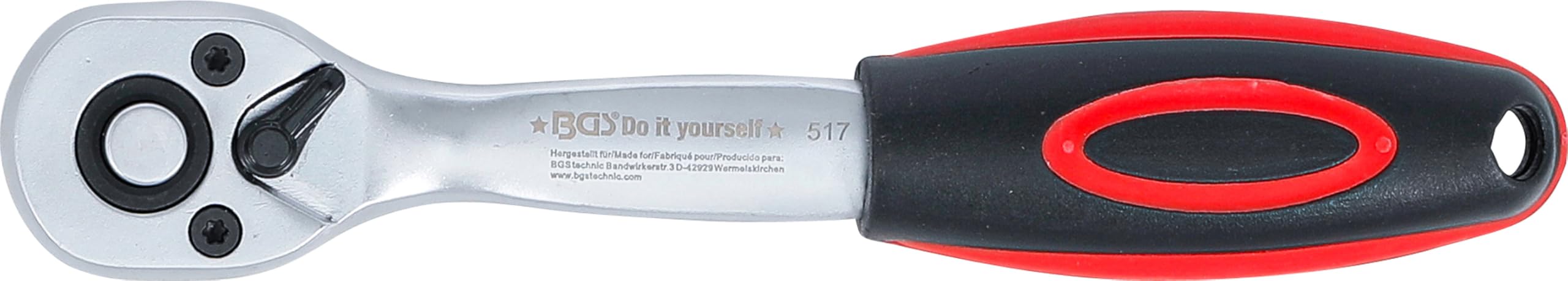 BGS Diy 517 | Cricchetto reversibile | dentatura fine | 6,3 mm (1/4)"