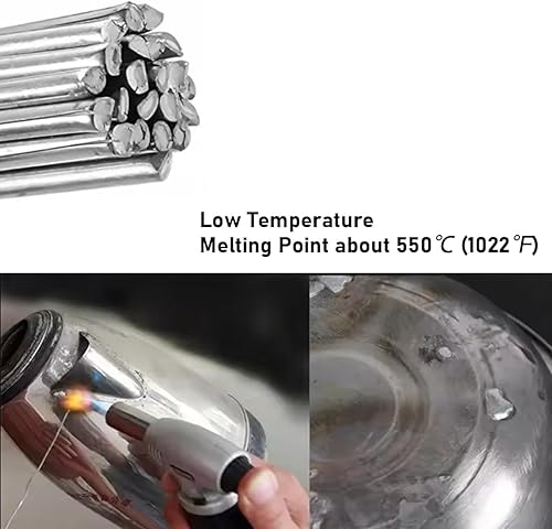 Miniatura 3 de Varillas de soldadura de aluminio con núcleo de fundente, 100 unidades de palos de soldadura fáciles de derretir