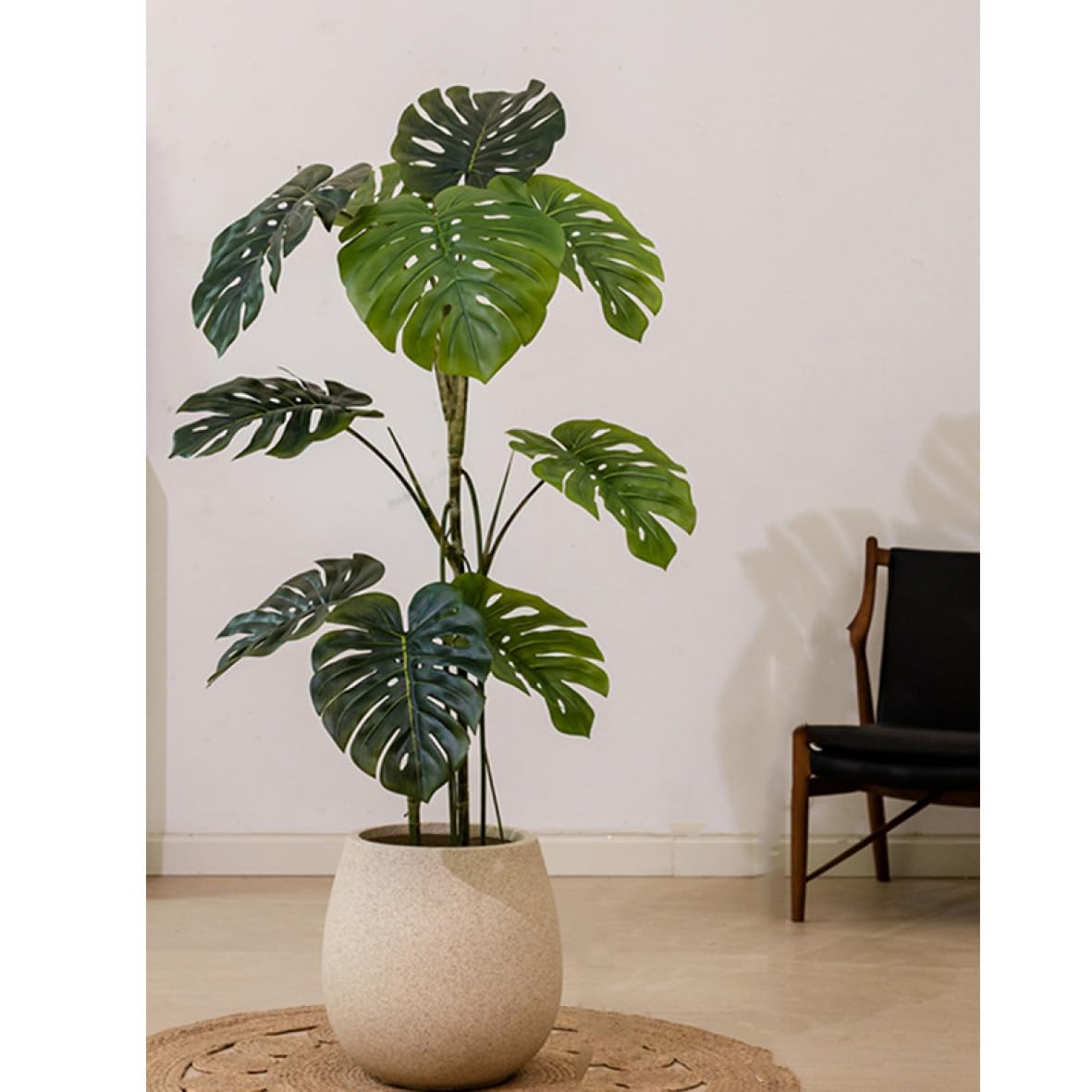 Amazon｜HGJH 人工観葉植物 大型 A型*鉢付き モンステラ 大きい 人工