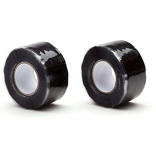 Miniatura 5 de Cinta de silicona autofusible de 1 pulgada x 10 pies, cinta de reparación de manguera de 0.020in, cinta de manguera de goma resistente y a prueba de