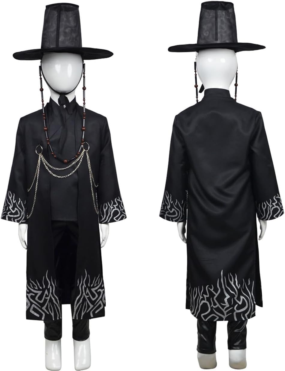 Anime Cosplay Costume Coat Black Suit Outfits Shirt Pant Belt Hat Halloween Carnival