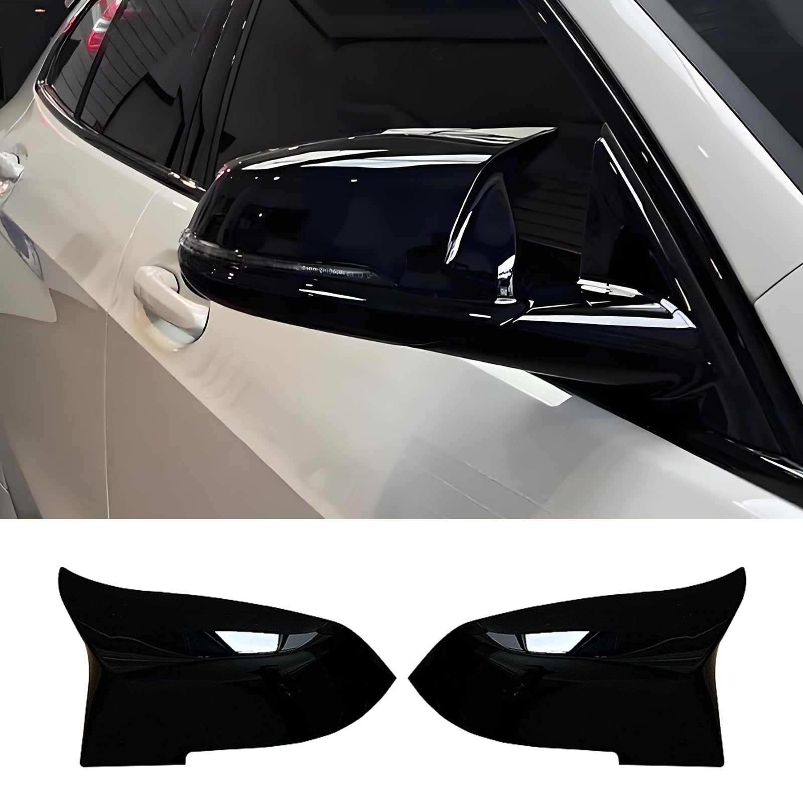 Coperture Specchietti per BMW X1 F48, X2 F39, F40 F44, Z4 G29 | 2PCS Calotte Specchietto Retrovisore Nero Brillante F48 2016-2022 , F39 2018-2023 , F40 F44 2019-2024 , Z4 G29 2019-2023