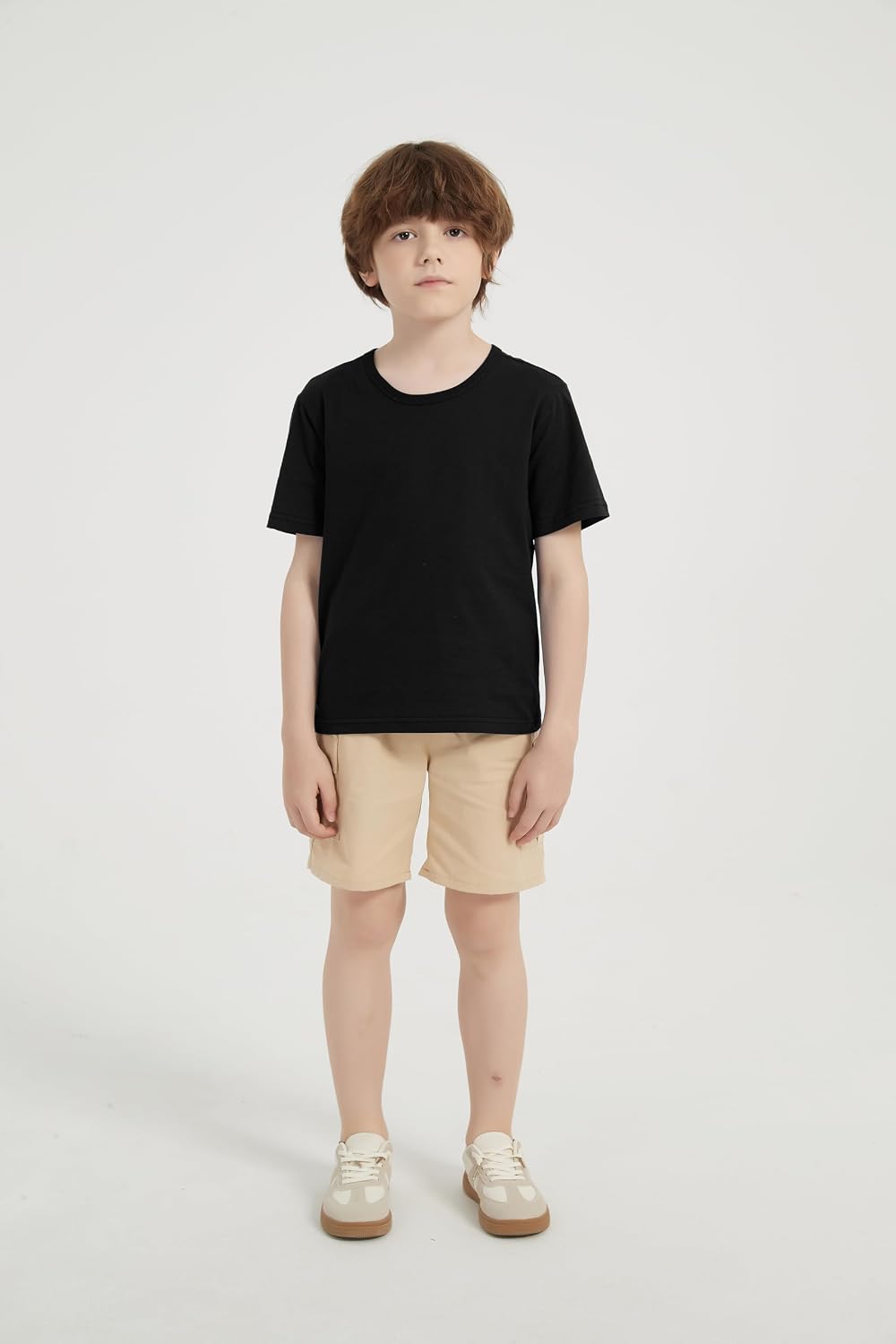 2-Pack Kids Cotton T-Shirts Short Sleeve Basic Tops for Toddlers Boys Girls image 2