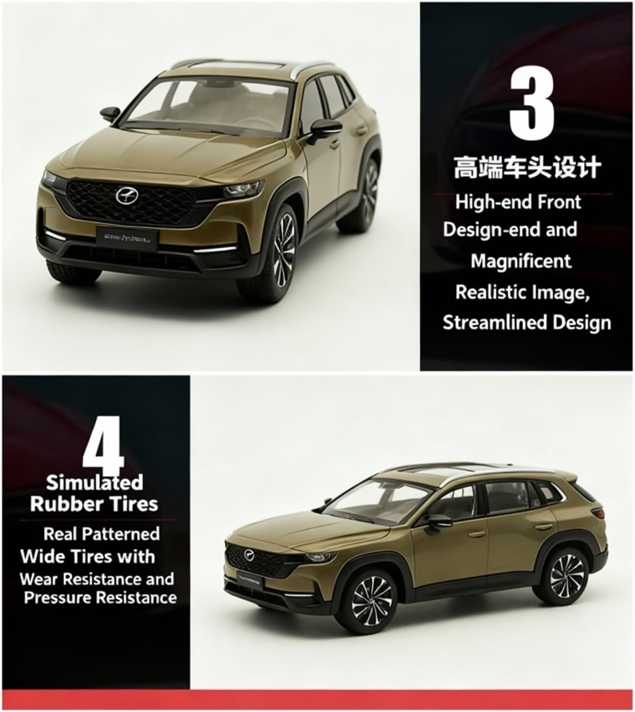 Metal Model Diecast Vehicle 1:43 for Mazda CX50 2023 SUV Alloy Off-Road Vehicle Diecast Model Car Display Collection Hobby Gift