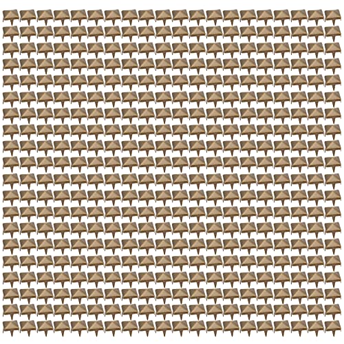 400Pcs DIY Punk Pyramid Studs, Brass Square Pyramid Rivets for Clothing Metal Four-Jaw Nailhead Spikes for Punk Rock Leathercraft DIY Clothing Bags Shoes Decoration Accessories(4mm, Bronze)