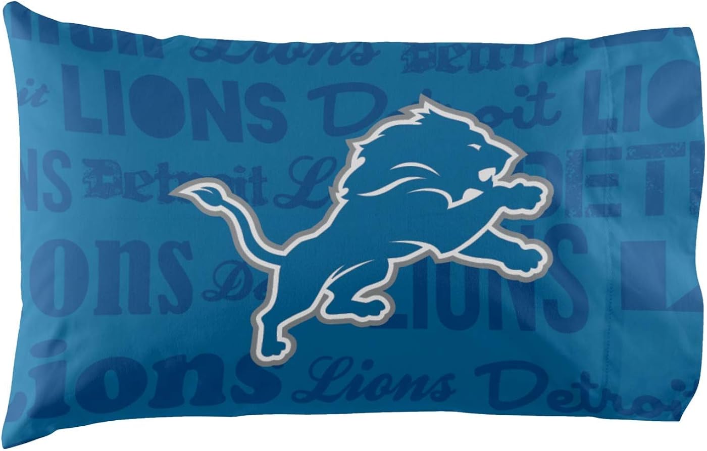 Northwest NFL Detroit Lions Unisex-Adult Pillowcase Set 2-Pack, 20" x 30", Anthem : Sports & Outdoors