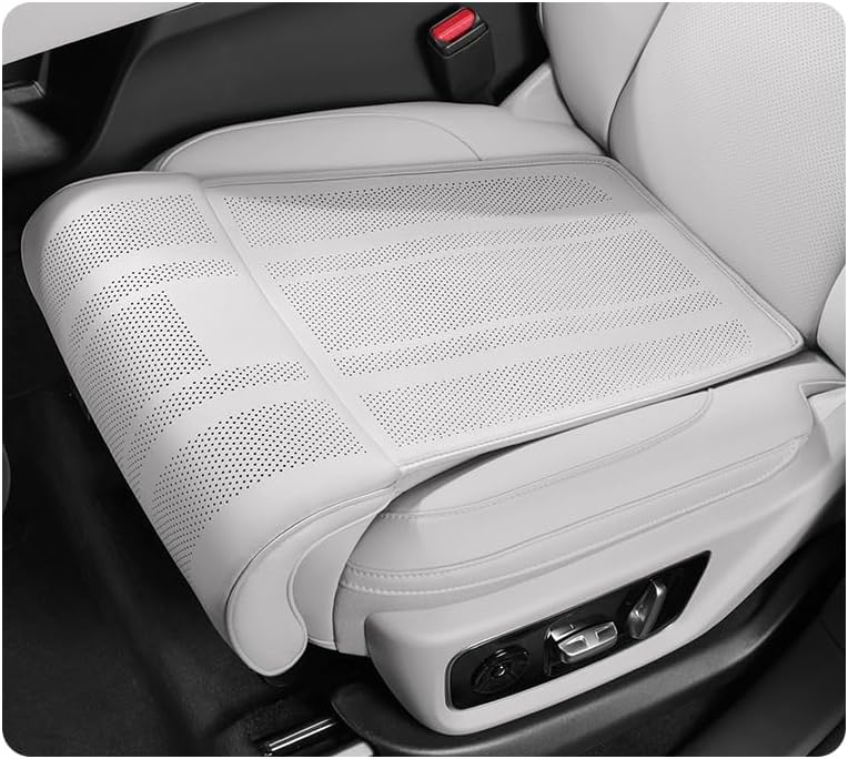Car Seat Extender Leg Extender Cushion for VinFast VF 7 2024 2025 2026, Leather Car Leg Extender Leg Support, Seat Cushion Legs Rest Driver for Car Bus Office,B White