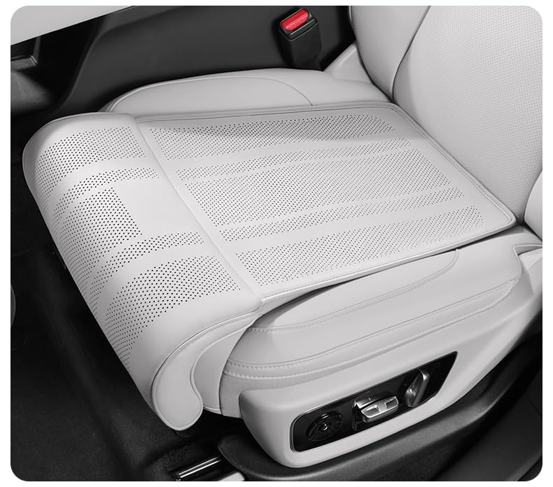 Car Seat Extender Leg Extender Cushion for VinFast VF 7 2024 2025 2026, Leather Car Leg Extender Leg Support, Seat Cushion Legs Rest Driver for Car Bus Office,B White