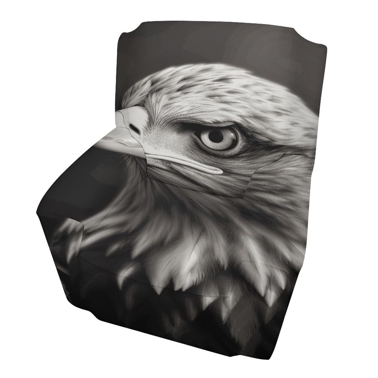 Fodpand Style Eagle Black And White Sofa Cover Soft 1 Seater Sofa Slipcover For Pets Washable,Couch Cover With Elastic Straps Furniture Protector