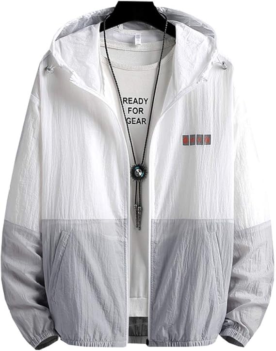 Amazon ジャケット メンズ 熱中症対策 軽量 薄手 春夏用 スタジャン アウトドア スポーツ ウインドブレーカー カジュアル アウター コート おしゃれ ファッション ブルゾン グレー Xl コート ジャケット 通販