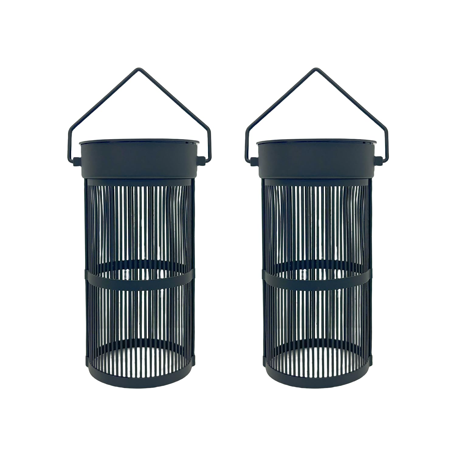 PUMPSUN 2 Pack Solar Lantern Lights, Decoration Ambient Lamp Solar Powered for Garden,Yard Decor (Warm Yellow) Without Hook