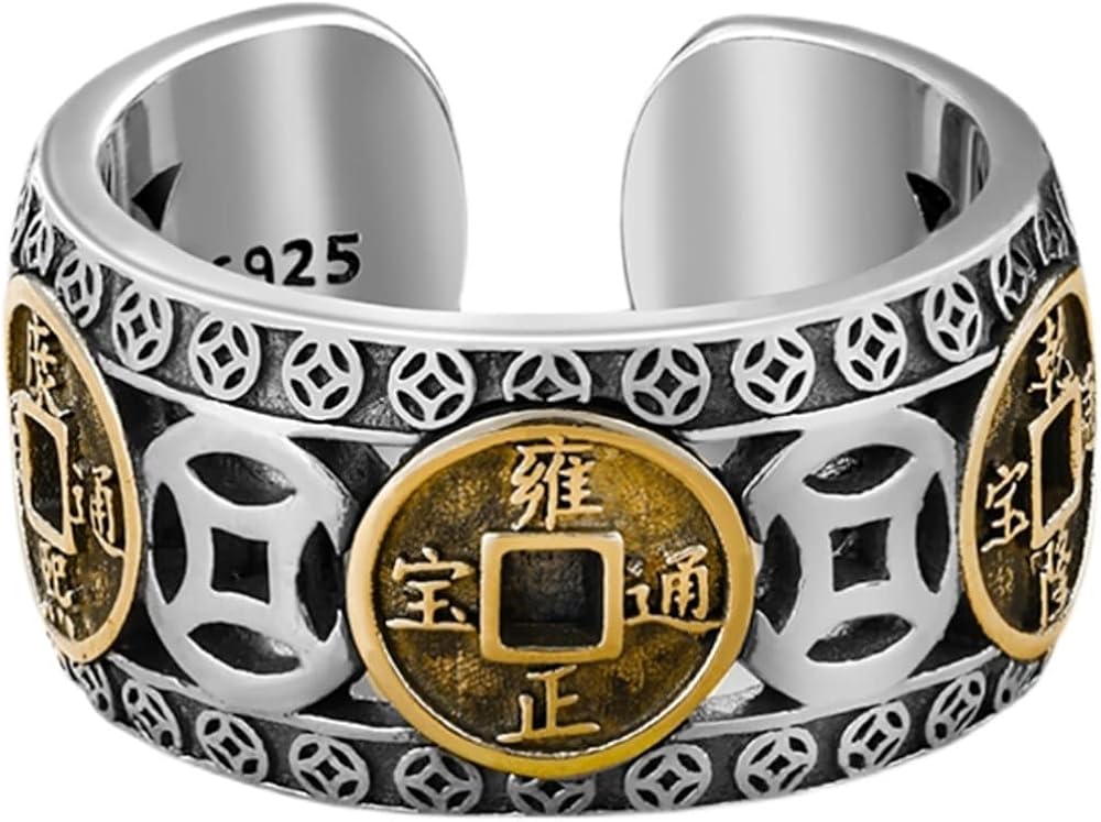 LUKYRA Feng Shui Pixiu Mantra Ring Buddhist Good Luck