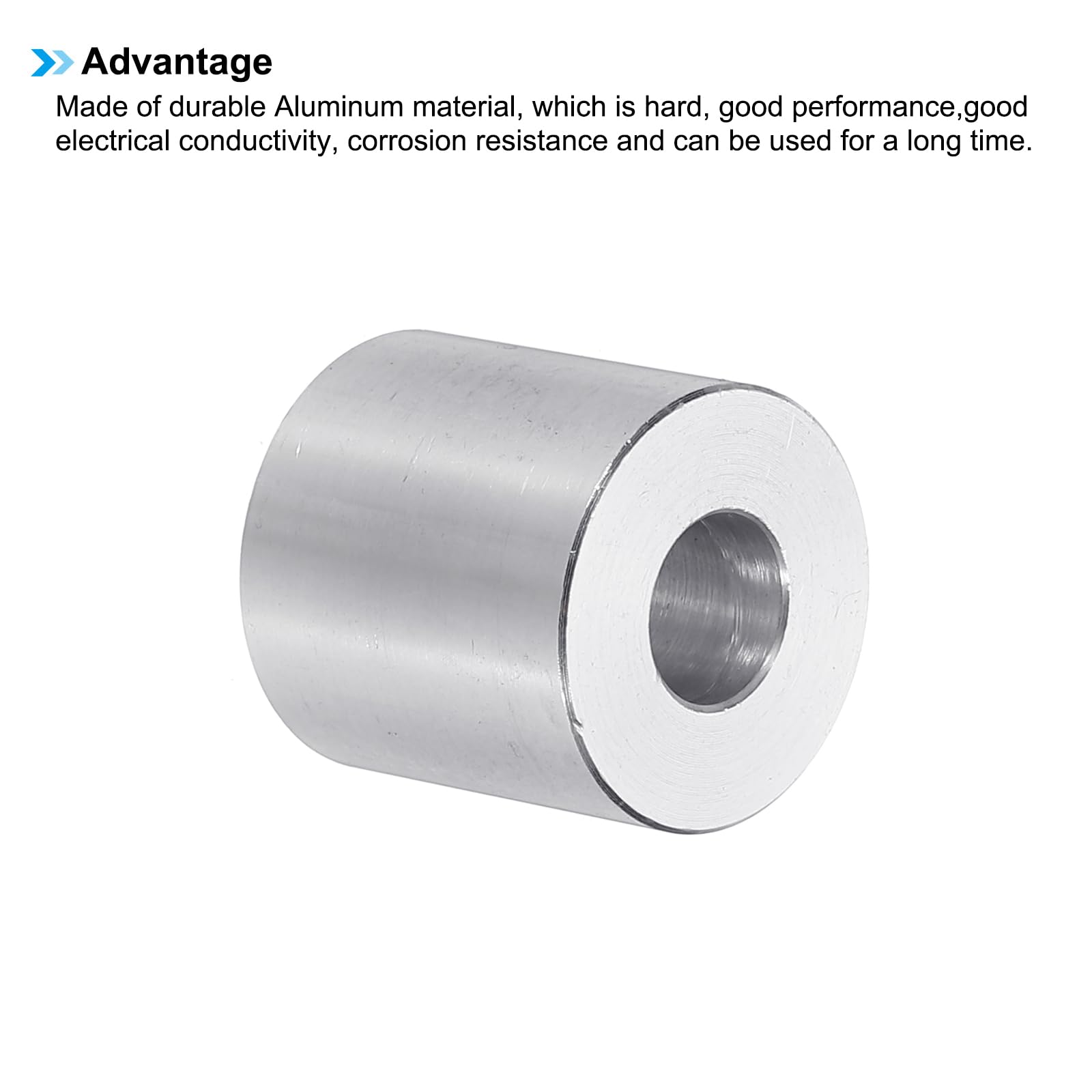 PATIKIL M8 Aluminum Spacers, 6pcs 5/16" x 3/4" Round Metal Spacers for 5/16 or M8 Screw Bolts - Image 4