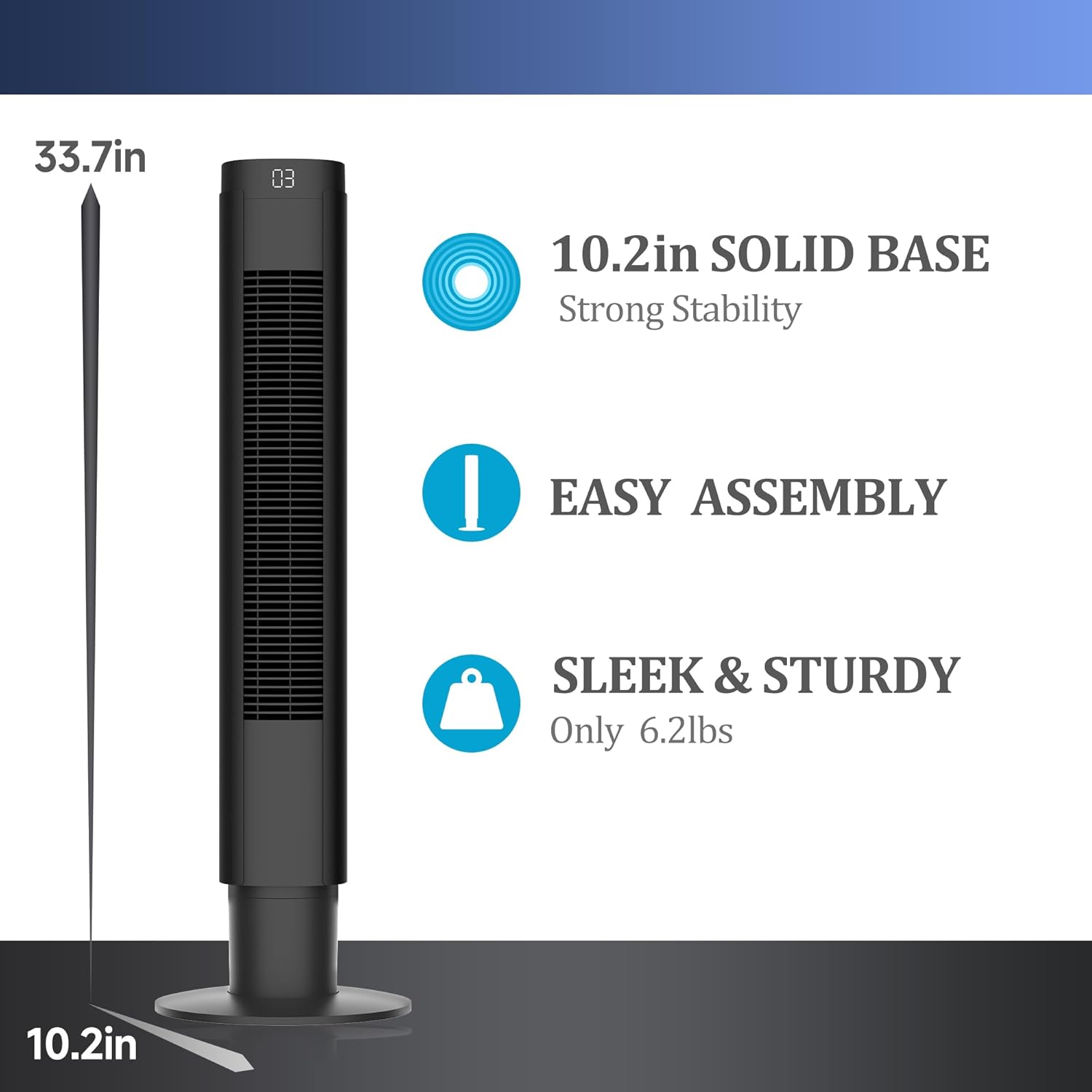PHILODECO Tower Fans for Home,80 ° Vibration Remote Control Vertical Floor Fan, Multiple Modes, 9-Hour Timer, Bladeless Floor Fan, Led Display Screen,Silent Bedroom Fan, 4 Speeds