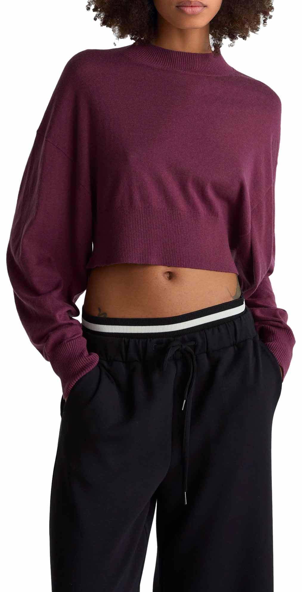 United Colors of Benetton Mock Top M/L, Purple, M