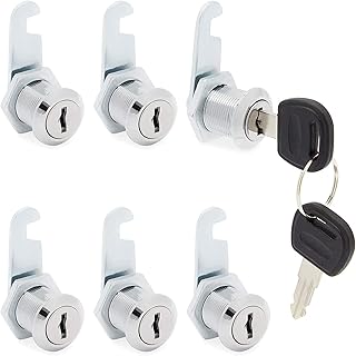 Stockroom Plus Cabinet Cam Locks with Keys, 13/16 Cylinder Lock for Tool Box (20mm, 6 Pack)