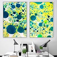 2 Piece Framed Canvas Wall Art Organic Fluids Canvas Prints Home Artwork Decoration for Living Room,Bedroom - 16