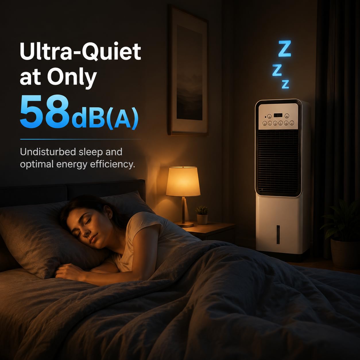 Condizionatore d'Aria Portatile 12000 BTU con Riscaldamento e Raffreddamento, unità AC Mobile Classe energetica A con Telecomando, Ventilatore raffreddatore evaporativo per casa, Ufficio e Viaggi