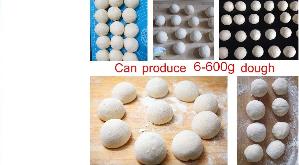 TXMACHINE dough dividing machine stainless steel Dough Cutting Machine pizza bread cookie dough rounding machine 0.21oz-21.16oz/6-600g (110V/60HZ, single speed control)