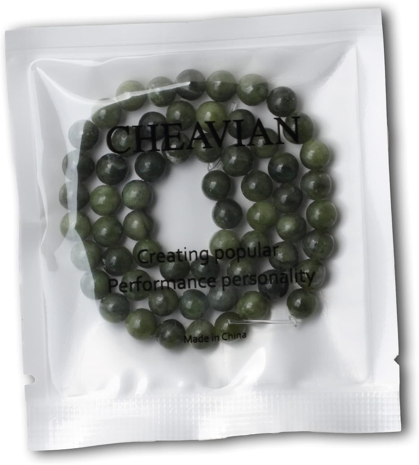 60PCS 6mm Natural Taiwan Green Jade Round Loose Beads for Jewelry Making DIY Bracelet Necklace Materials 1 Strand 15" - Image 5