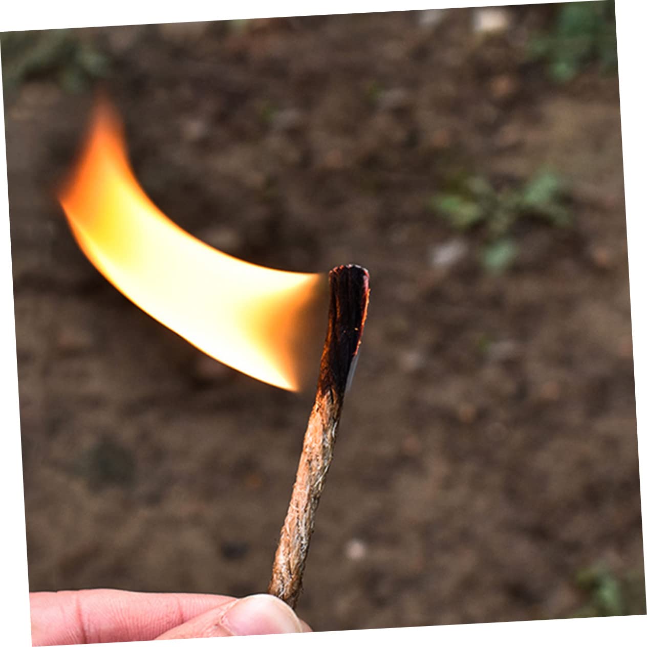 HAKIDZEL 2pcs Fire Starter Cord Wick Lightweight Portable Burning Rope for Camping Hiking Survival -Scald Design for and Emergency Situations