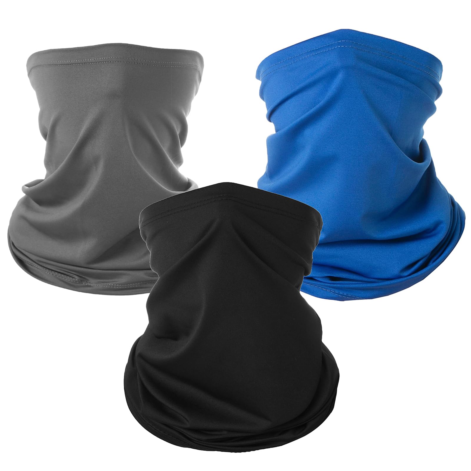 3 Pcs Neck Warmer, Snoods for Men, Multifunctional Neck Winter Thermal Gaiter Neck Buff Face Mask Face Covering for Men Women, Neck Gaiters for Men for Outdoors Sports Cycling Hiking