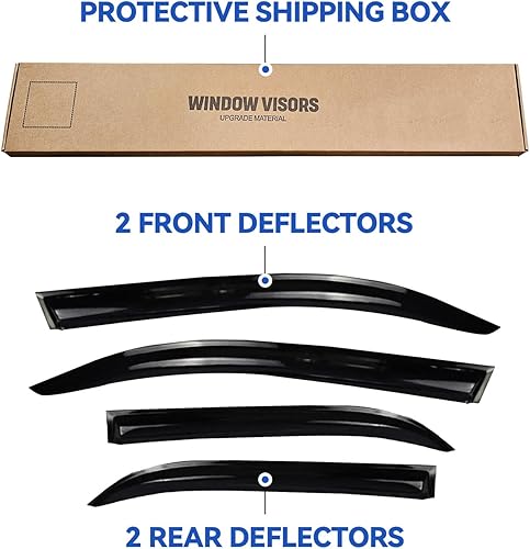 Miniatura 261 de Visores protectores de lluvia para ventana, deflectores de viento de canal exterior