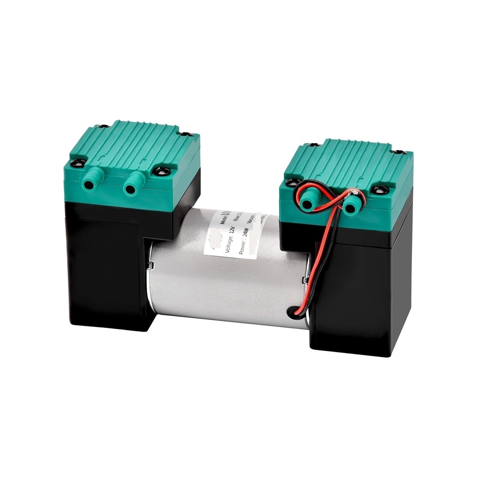 bomba de diafragma, Bomba de aire diafragma pequeña 12 V/24 V CC, alta presión negativa, for inflador laboratorio (DIY)(12V,UV-U2 single head)