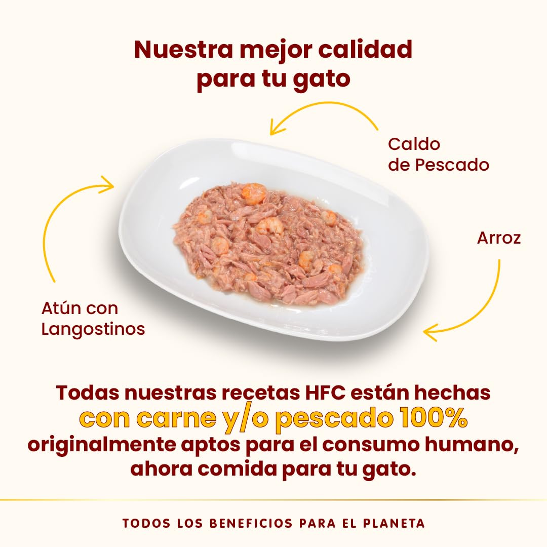 almo nature HFC Natural con atún y camarón - Comida húmeda para Gatos Adultos: 24 latas de 150 g