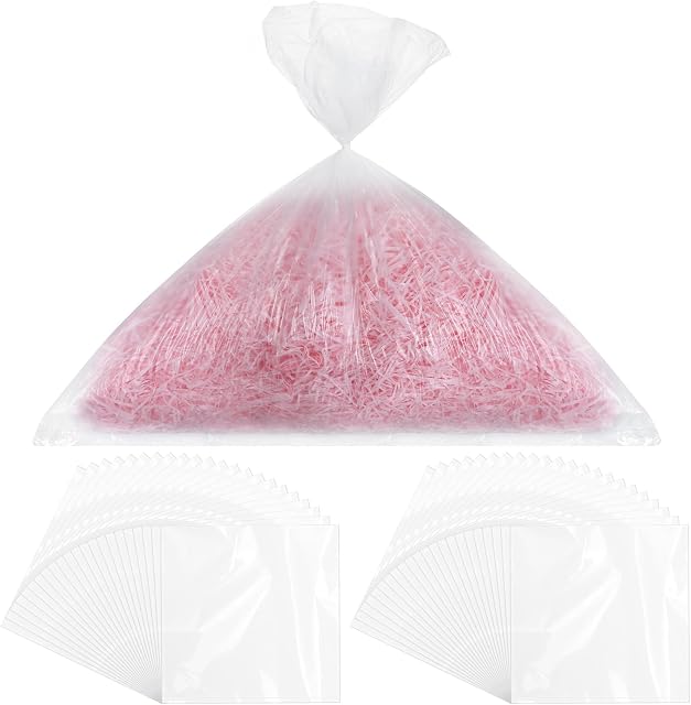 200 Sacs de shredder Pcs 10 Taille Gallon Sac transparent convient le plus 6 à 7 Gallon taille Shredders pour la corbeille de papier de bureau à domicile