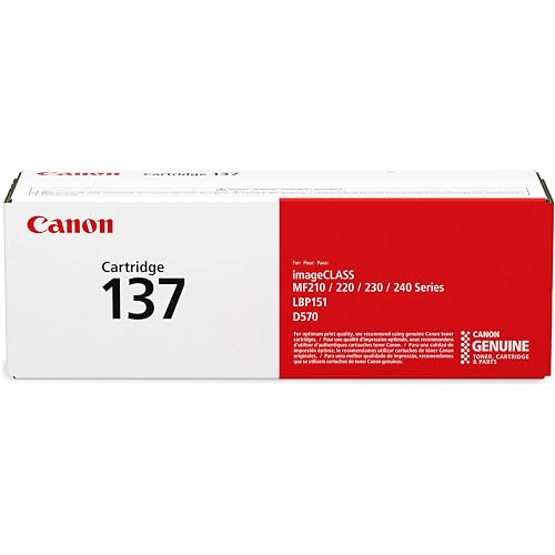 Canon Genuine 137 Black Toner Cartridge Compatible with LBP151dw, MF210 Series, MF220 Series, MF230 Series, MF240 Series, D570