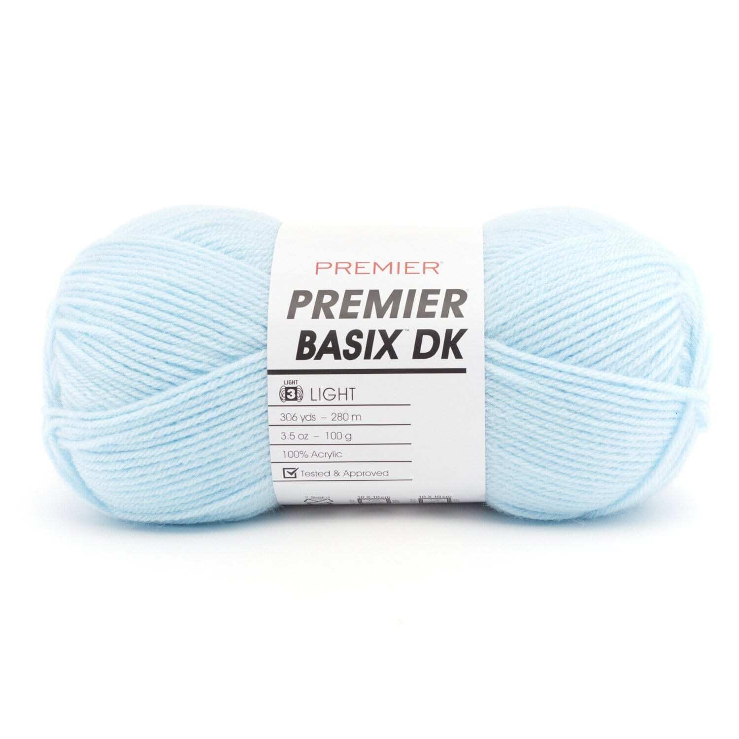 Hilado Premier Yarns Basix DK Pale Blue suave para tejer a ganchillo
