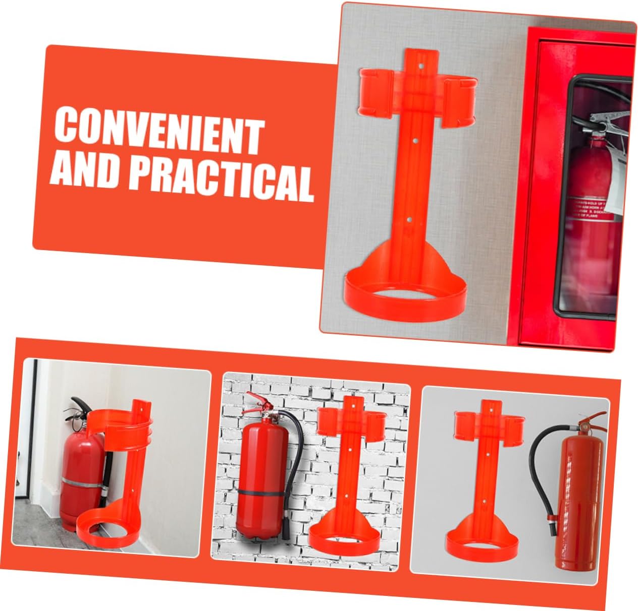 Uonlytech 4pcs Wall Mount Bracket for Easy Access Holder for Vehicle Truck Use Portable Design for Emergency Situations