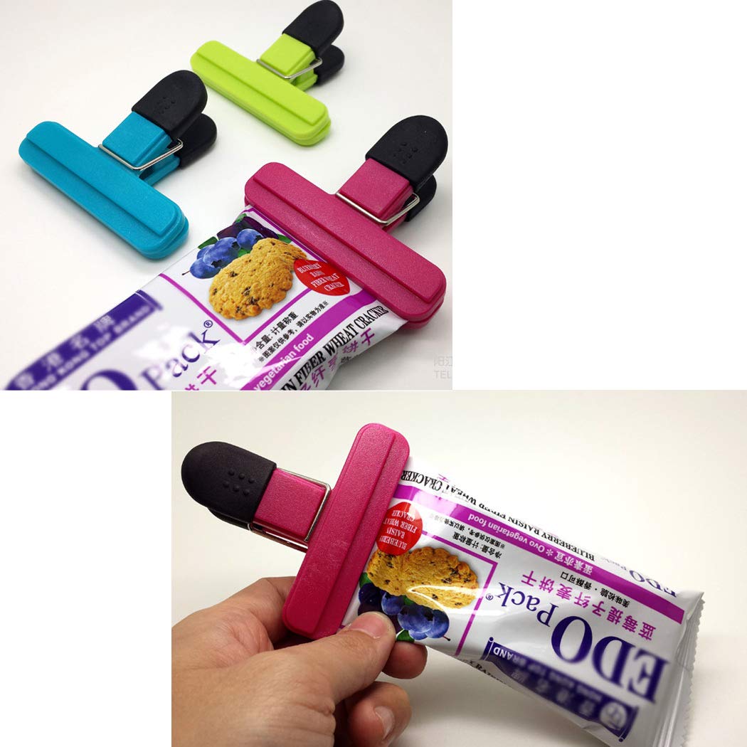 Lot De 12 Pinces Alimentaires Réutilisables En Plastique Sans