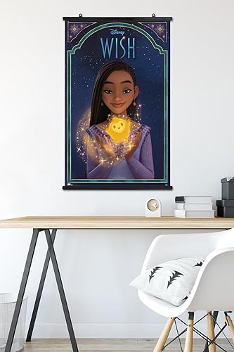Miniatura 5 de Trends International Disney Wish - Póster de pared de Asha & Star, 22.37 x 34.00 pulgadas, paquete de póster y clip