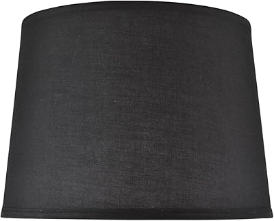 Aspen Creative 32149A, Transitional Hardback Empire Shape Spider Construction Lamp Shade in Black, 14