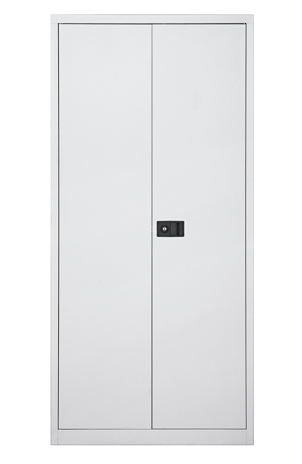 BISLEY Original Flügeltürenschrank Universal,4 Fachböden,5 OH,Metallschrank,Lichtgrau,40x91.4x195cm,Professionelle Lackierung,Montiert,Mehrzweckschrank,Garage,Arbeitszimmer,abschließbar Lagerschrank