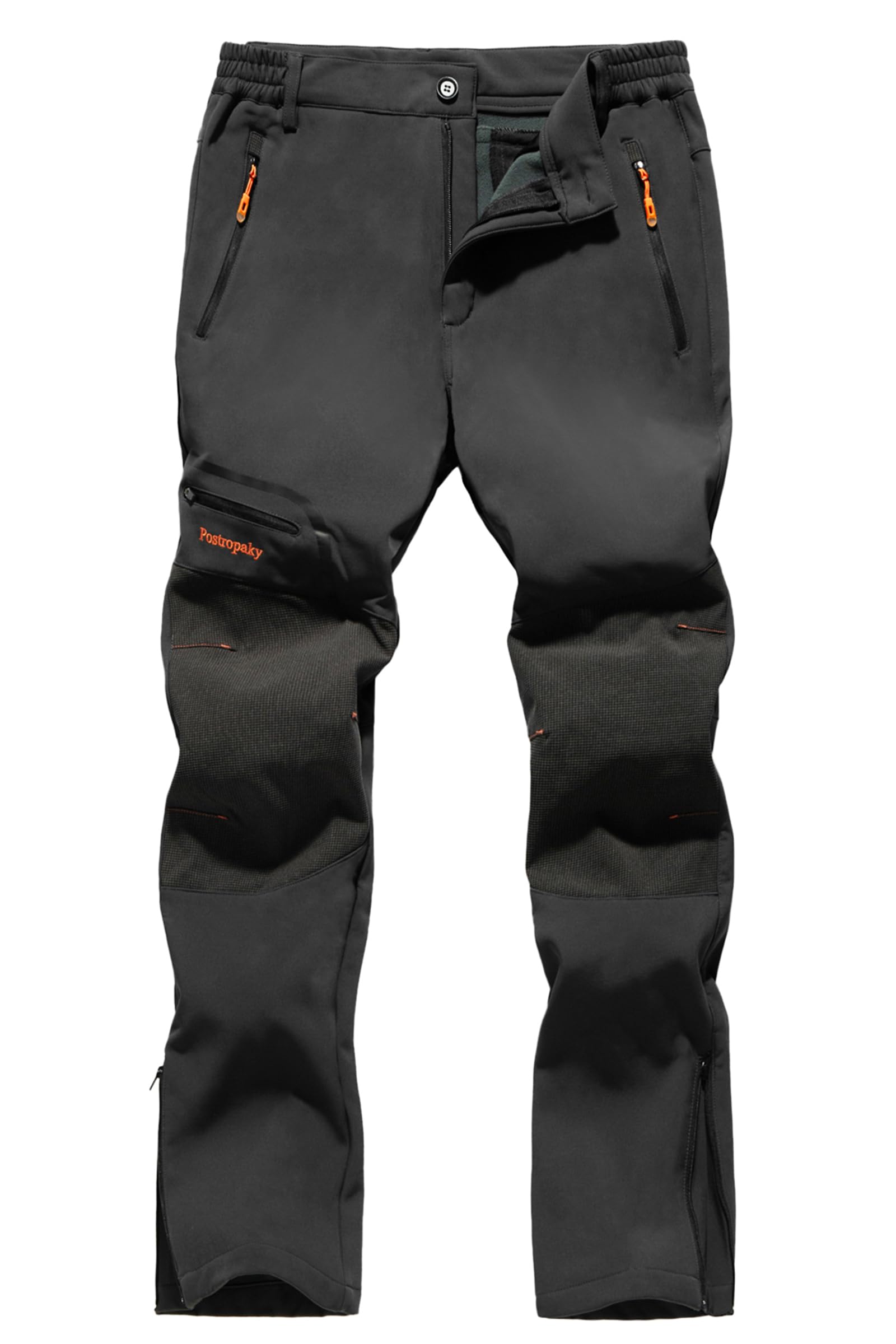 Softshell Snow Pants Men's Waterproof Snow Pants Fleece Lined