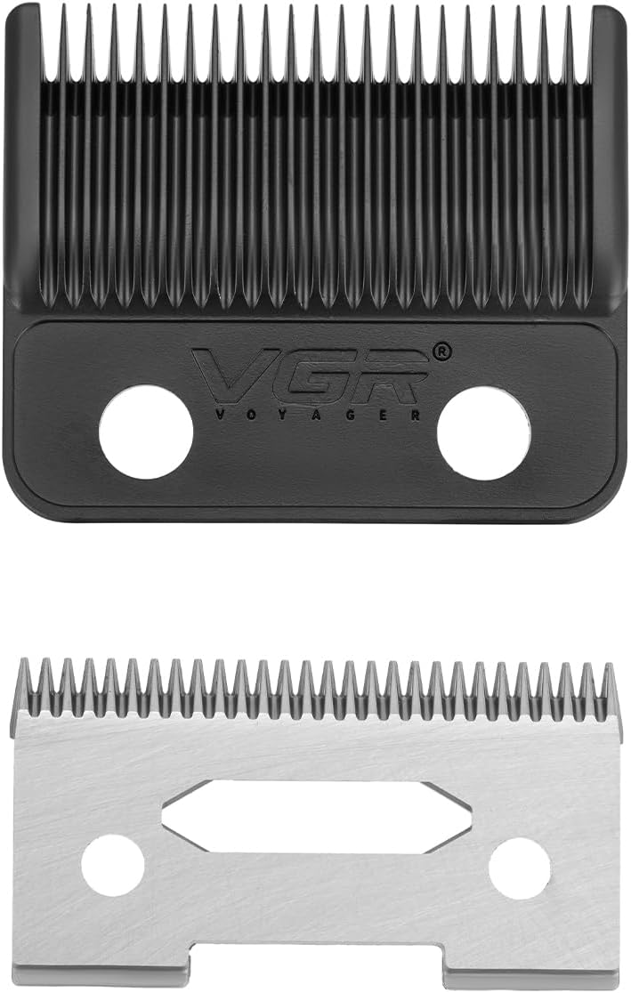 VGR 003/270/640 Clipper Blade Replacement Set, Model Clipper with DLC Deep Tooth Blade, Professional Precision Blades with 2 Pairs Screws