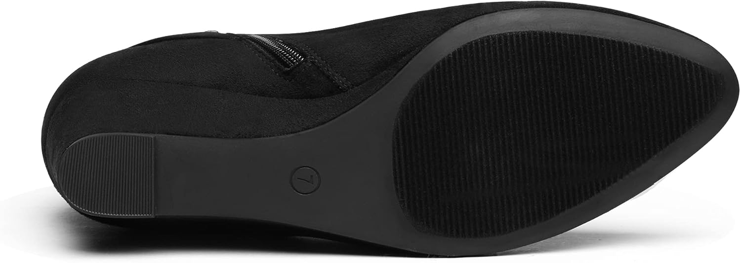 DREAM PAIRS Women's Wedge Ankle Boots Fall Low Heel Short Booties Shoes - Image 5